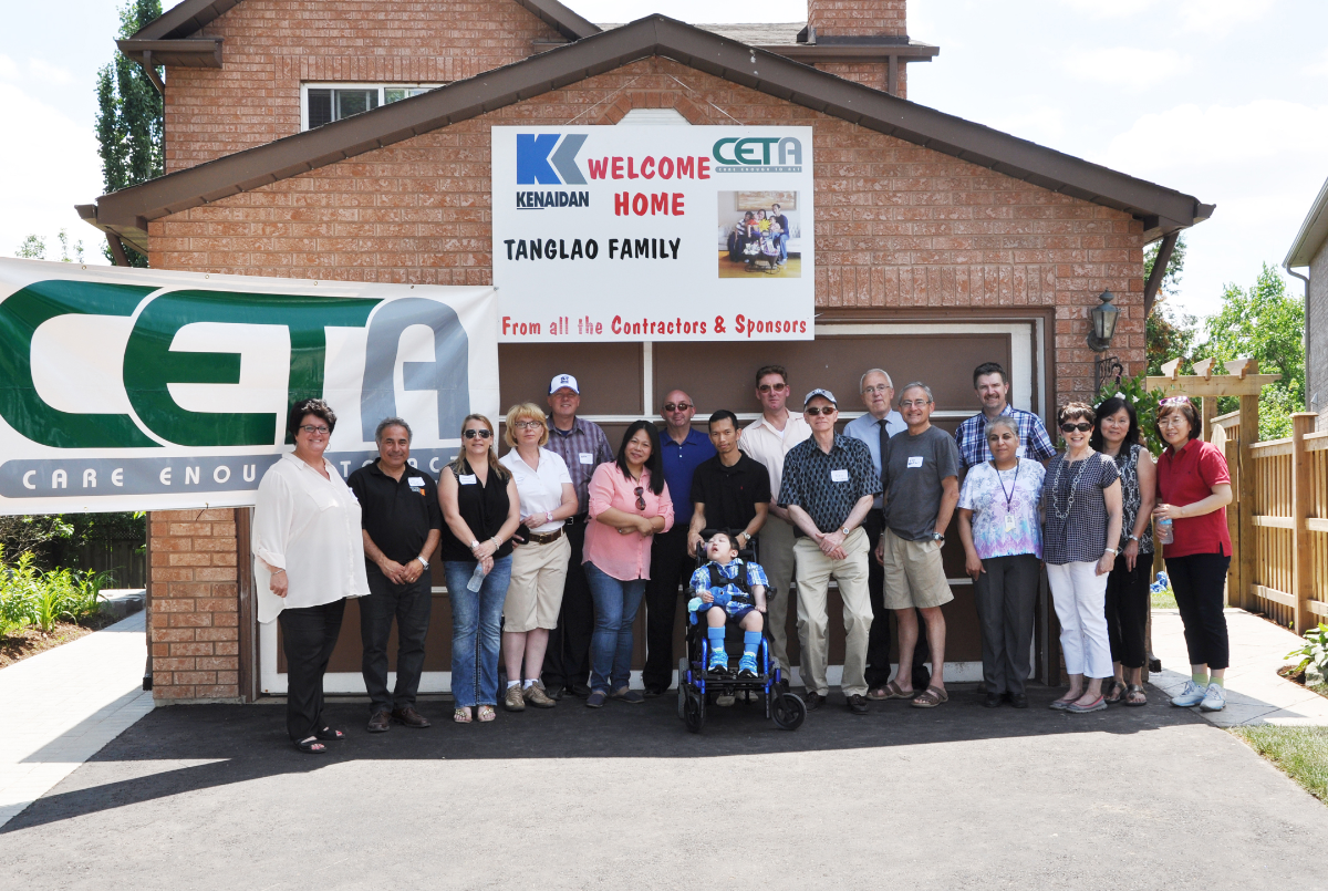 group photoat a CETA built home