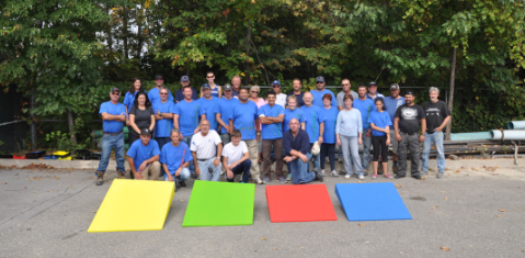 group photo at a community event
