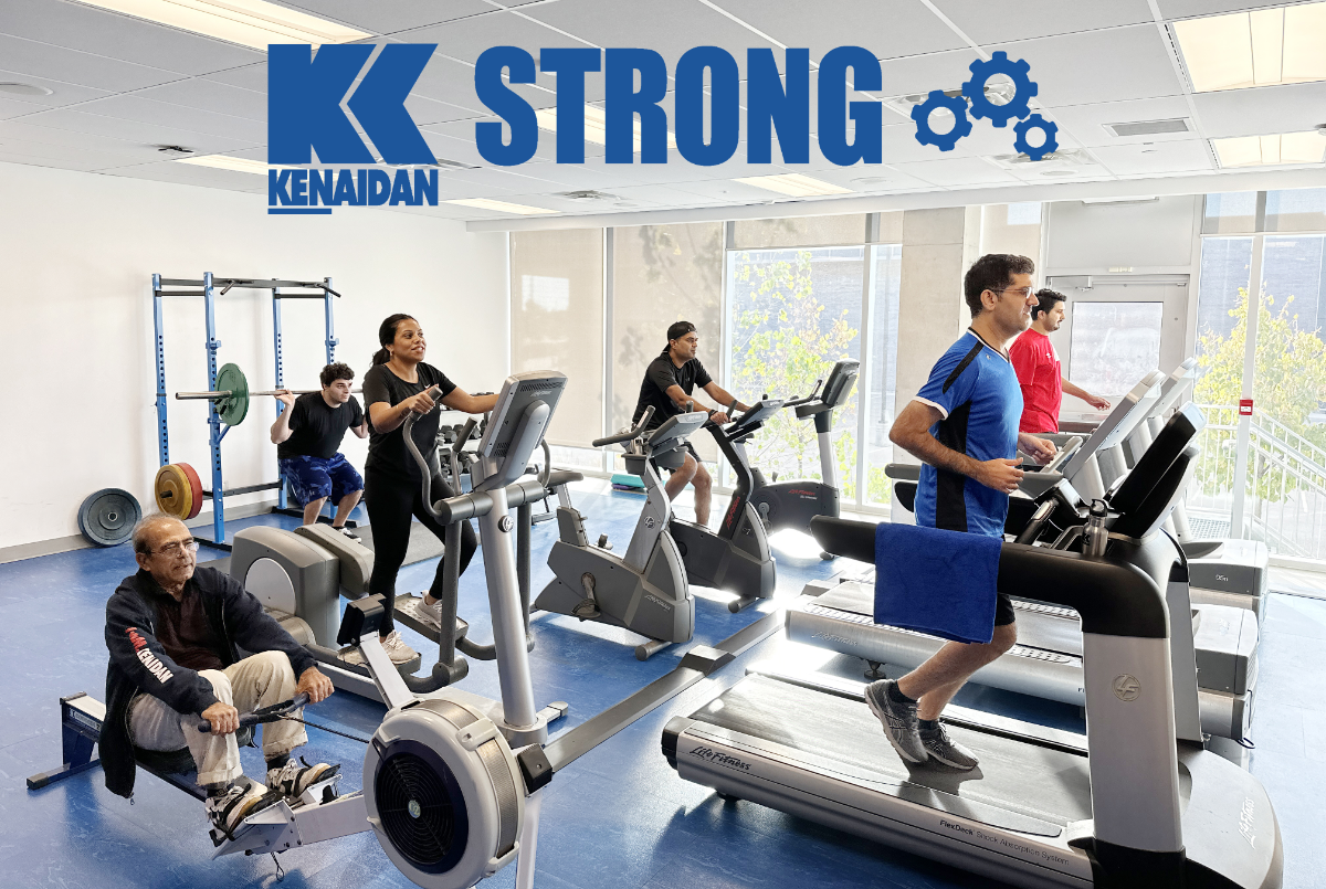 people exercising in a gym