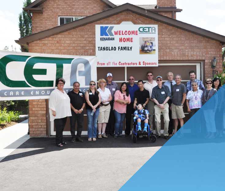 group photo at a CETA built home