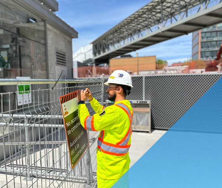 Kenaidan employee wearing PPE