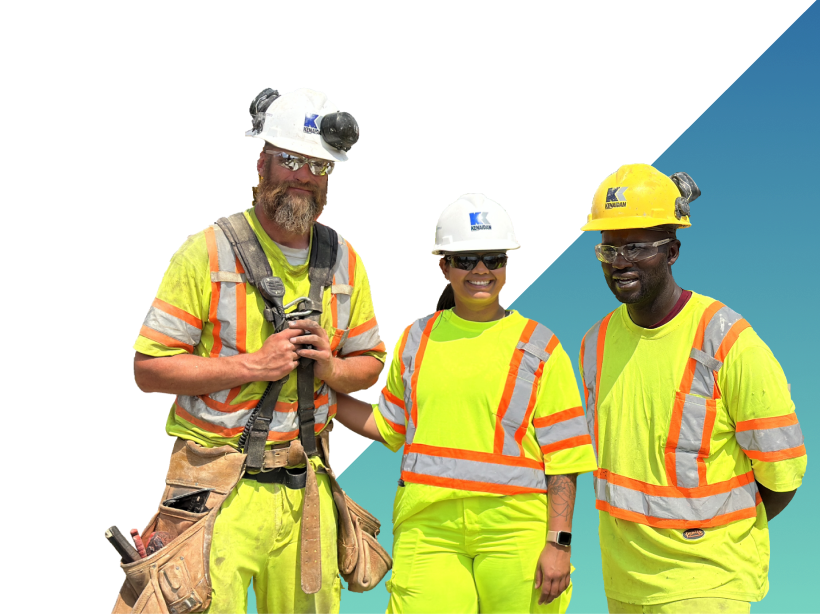 Three Kenaidan employees wearing PPE